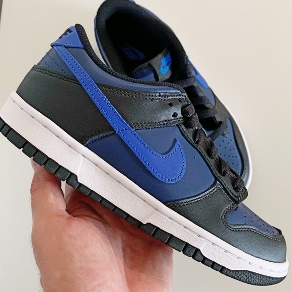 Nike Dunk Low Black Midnight Navy Wmns 7.5 - Picture 1 of 10